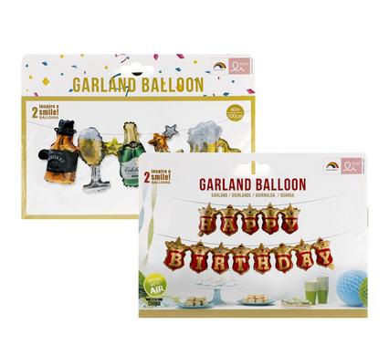 Banner balloon happy bday asstd