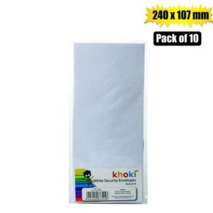 Envelopes security wht 240x107mm 10pk