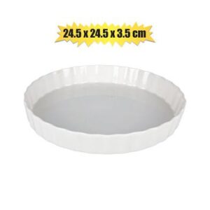 Oven dish 24.5x24.5x3.5cm ceramic