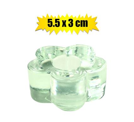 Candle-holder gls daisy 5.5x3cm