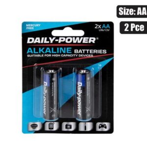 Batteries alkaline size:aa / lr6 2pce