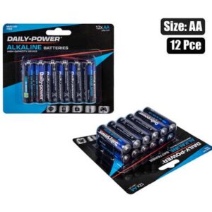 Batteries alkaline size:aa / lr6 12pce