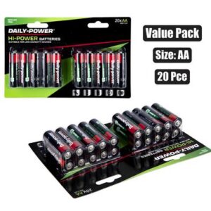 Batteries h/power size:aa / r6p 20pce