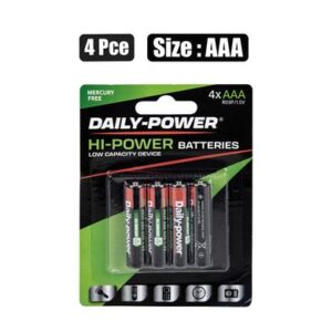 Batteries h/power size:aaa / r03p 4pce
