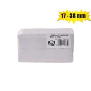 Hoseclamp worm-dr galv 17-38mm