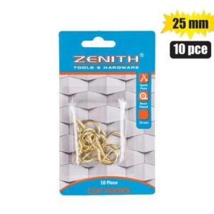 Cup-hooks brass-pl 25mm 10pce zenith