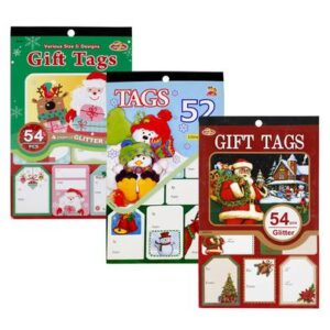 Xmas stationery gift tag peel 'n stick