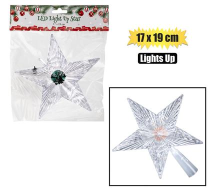 Xmas tree decor light-up star led17x19cm