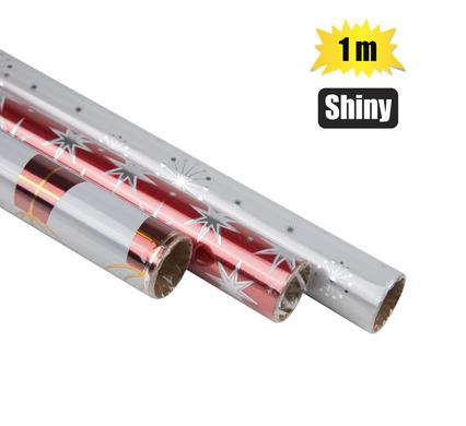 Xmas stationery gift wrap shiny 1mx700mm