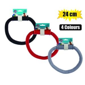 Pet dog toy tug-rope round with handle