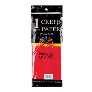 Paper crepe sheet red col 50x200cm