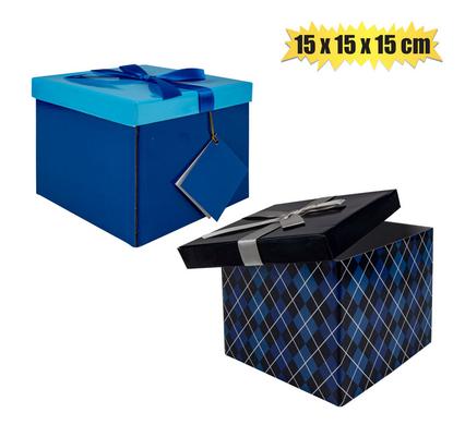 Gift box flat pack 15x15x15cm male/gen
