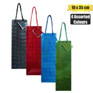 Gift-bag hologram wine 10x33cm gloss