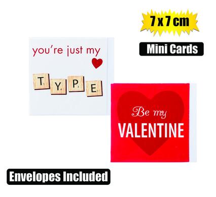 Card & env mini valentines 7x7cm