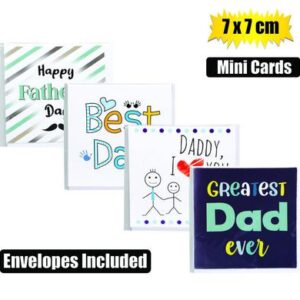 Card & env mini fathers day 7x7cm