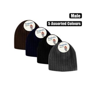 Beanie adult acrylic basic asstd colours