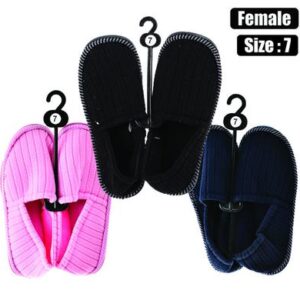 Slipper w/binding & tpr-sole size 7