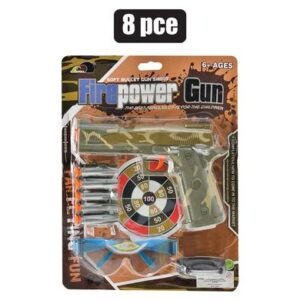 Gun hand suction dart set 8pc