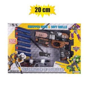 Gun transform w/foam darts 20cm asstd