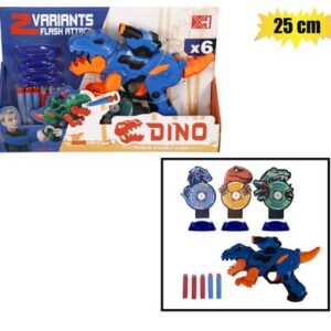 Gun dinosaur w/foam darts 25cm