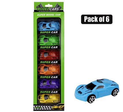 Vehicle racer pullback pack of 6