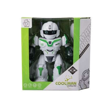Battery operated robot green 22x17cm