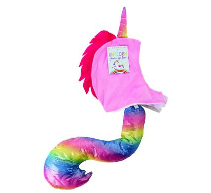 Dress up plush hood and tail unicorn