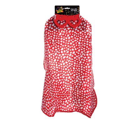 Dress up cape w/eyemask hearts
