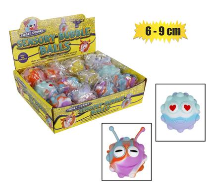 Novelty sensory bubble ball 6-9cm asstd