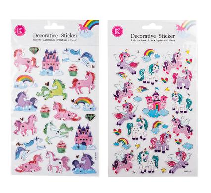 Sticker embossed foil outline unicorn