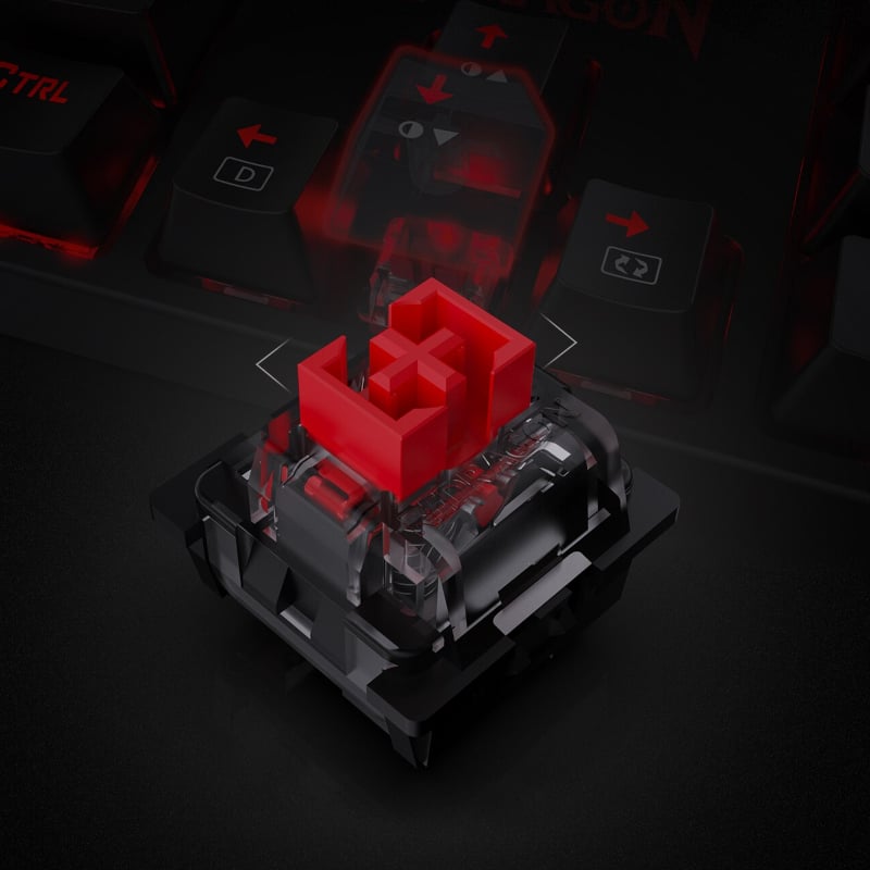 REDRAGON SURARA MECHANICAL RGB Gaming Keyboard - Black - Image 3