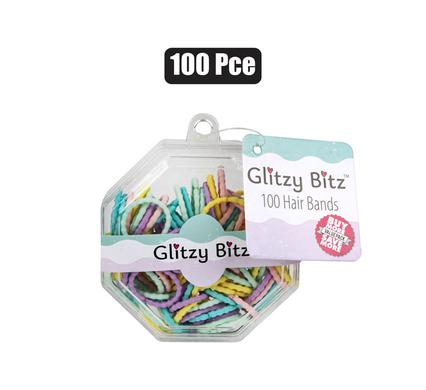 Hair band set pastel asstd 100pce