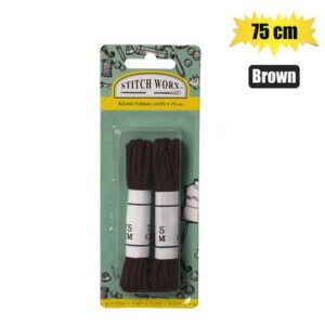 Haberdashery shoe laces 75cm brown