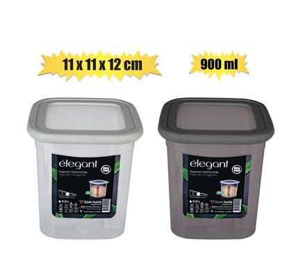 Cannister elegant 900ml 11x11x12cm