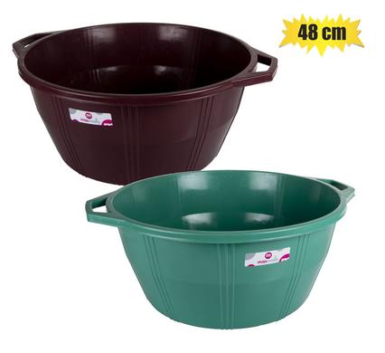 Basin pl 48cm deep w/handles