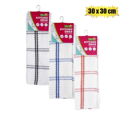Swab cotton rainbow 30x30cm